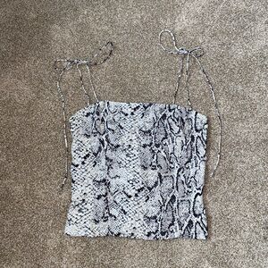 Reformation 4 Small Snakeskin Top